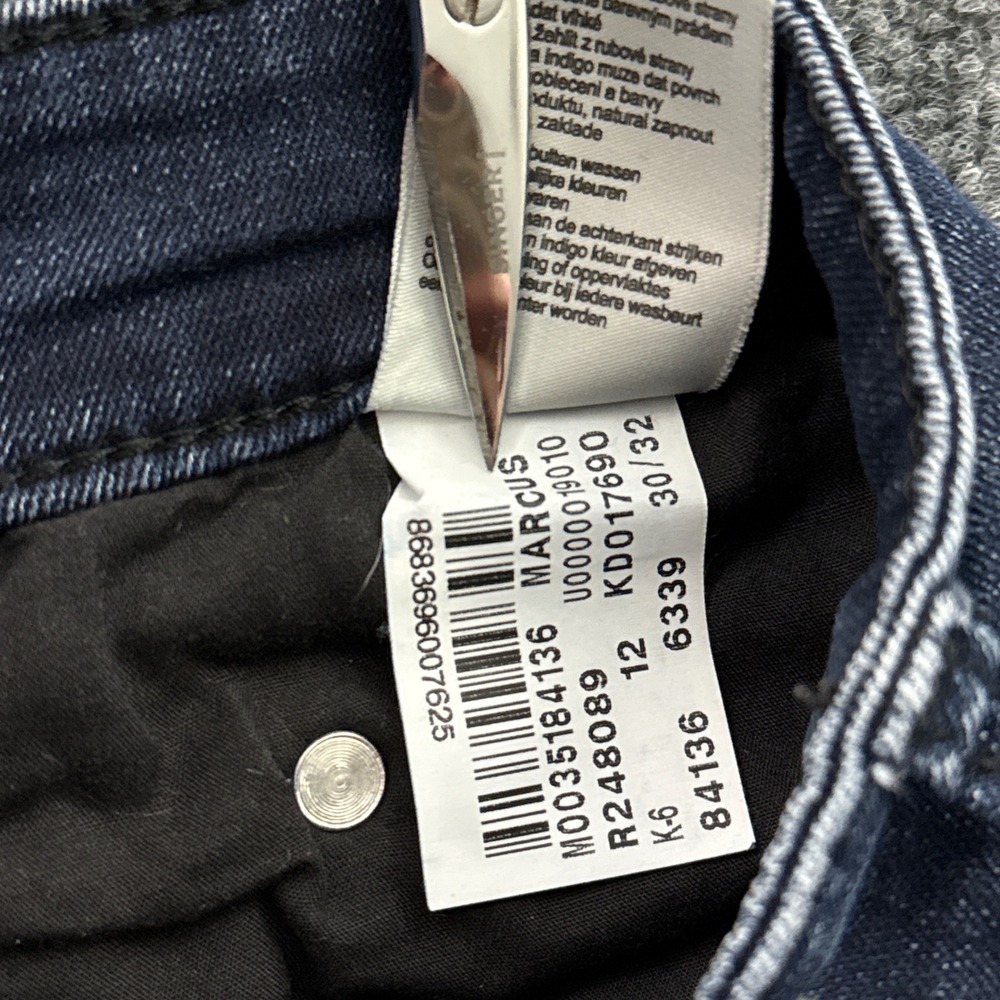 Mavi Marcus Slim Straight Leg Jeans Mens 30/32 Dark Indigo Blue Denim Pant - Picture 12 of 13
